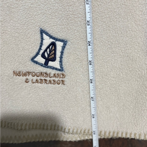 Vintage Polar Fleece Cream Teddy Jacket with NL and L Embroidery - Picture 9 of 10